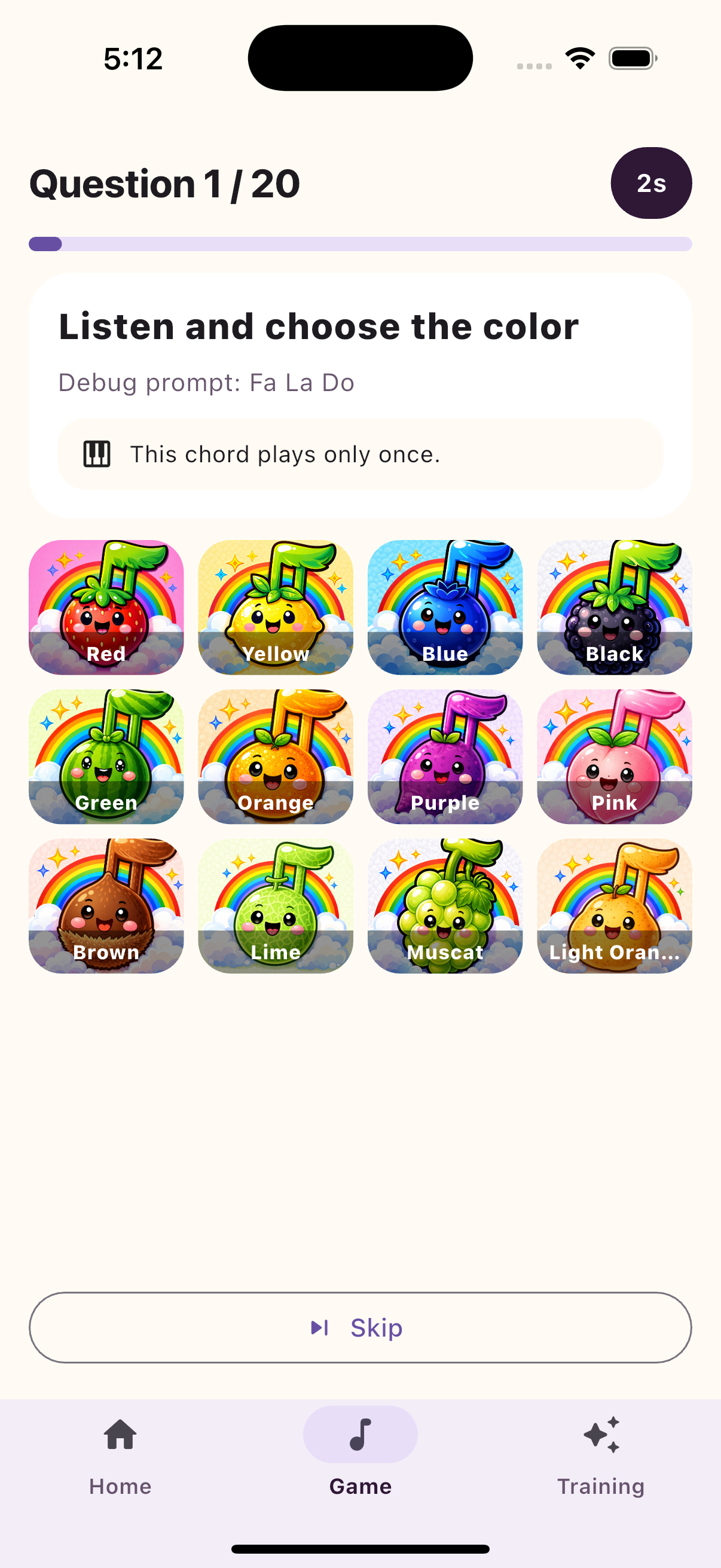 Funmony game screen